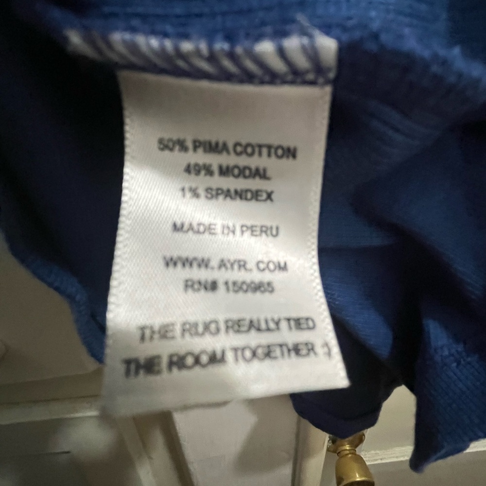 AYR The Sexy Flexy Marais Blue Sleeveless Scoop Neck Tank Top Size MED - Picture 12 of 12